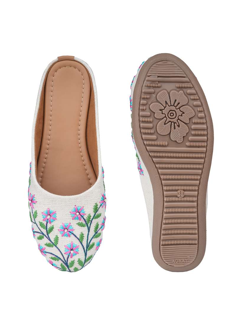 women embroidered slip on mules - 22499730 -  Standard Image - 4