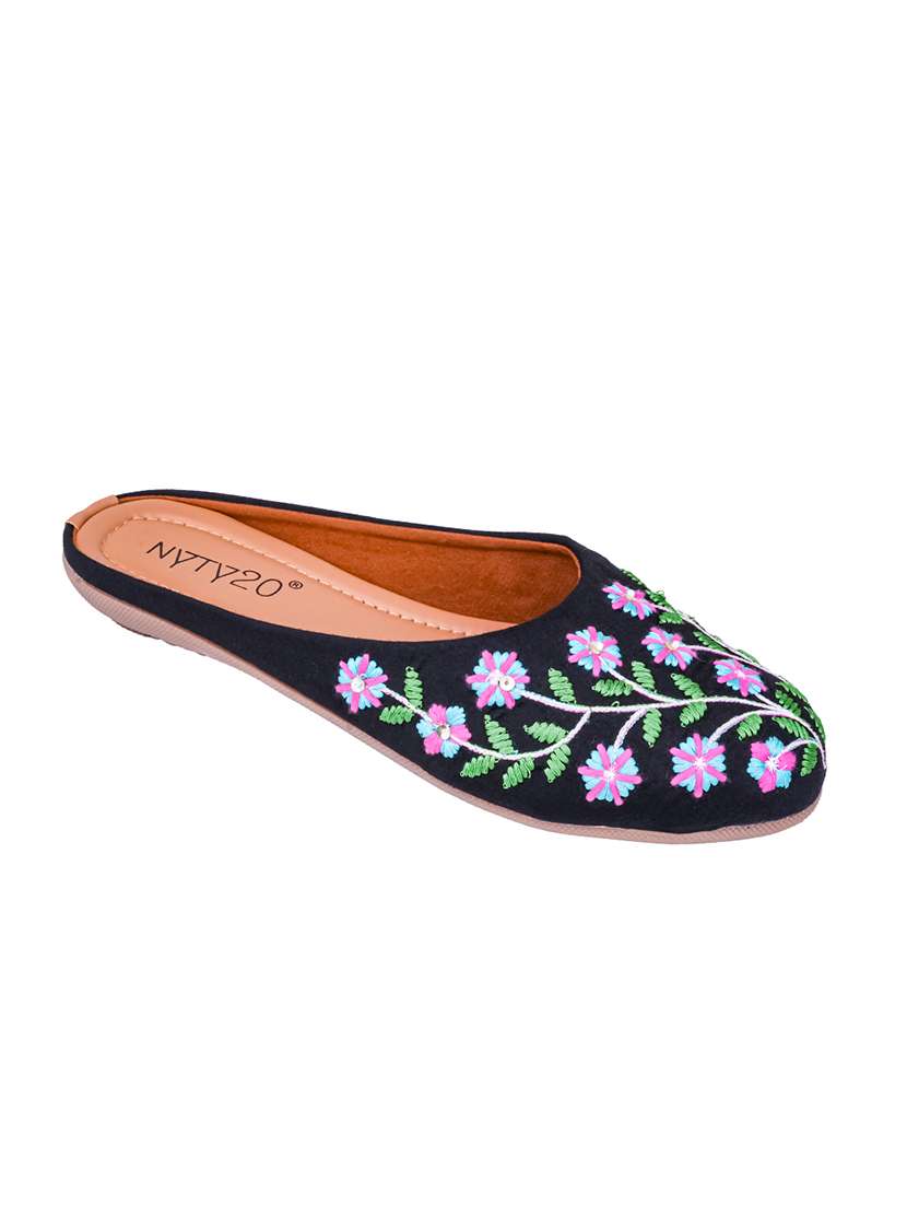 women embroidered slip on mules - 22499731 -  Standard Image - 1