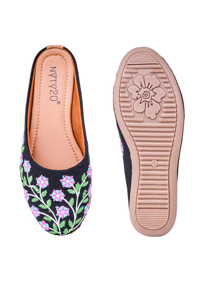 women embroidered slip on mules - 22499731 -  Standard Image - 4