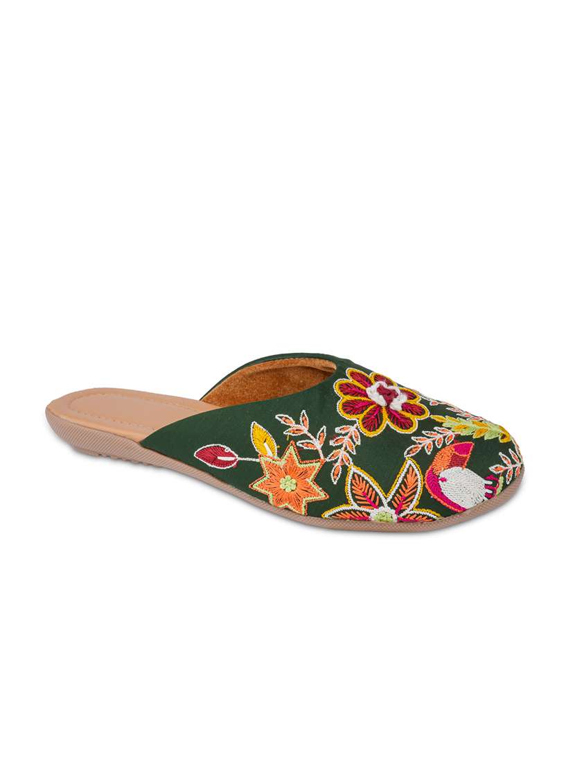 women embroidered slip on mules - 22499732 -  Standard Image - 1