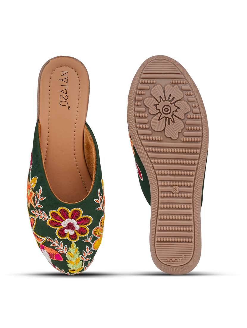 women embroidered slip on mules - 22499732 -  Standard Image - 4