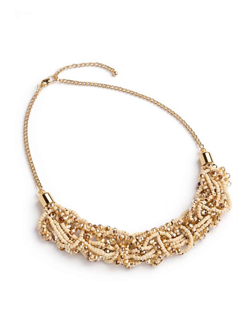 venus memsaheb 16-inch brown bead & crystal necklace - 22499747 -  Standard Image - 4