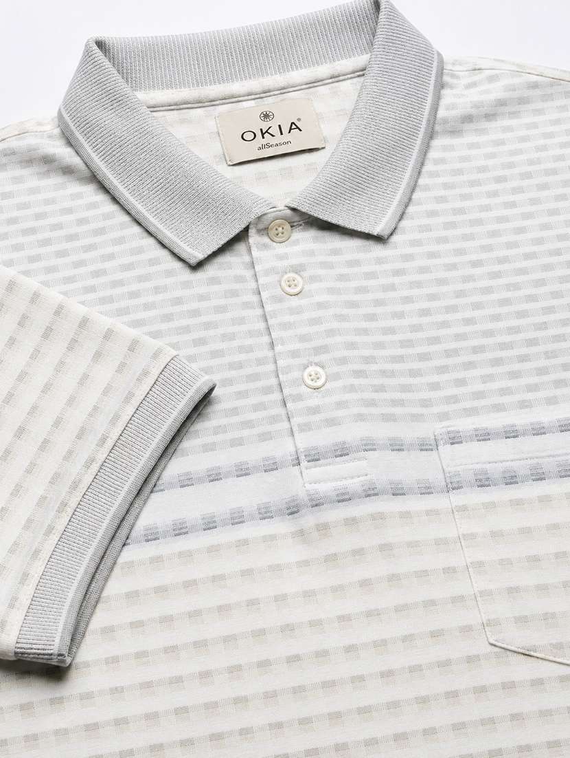 men checkered short sleeve regular fit polo t-shirt - 22499759 -  Standard Image - 1