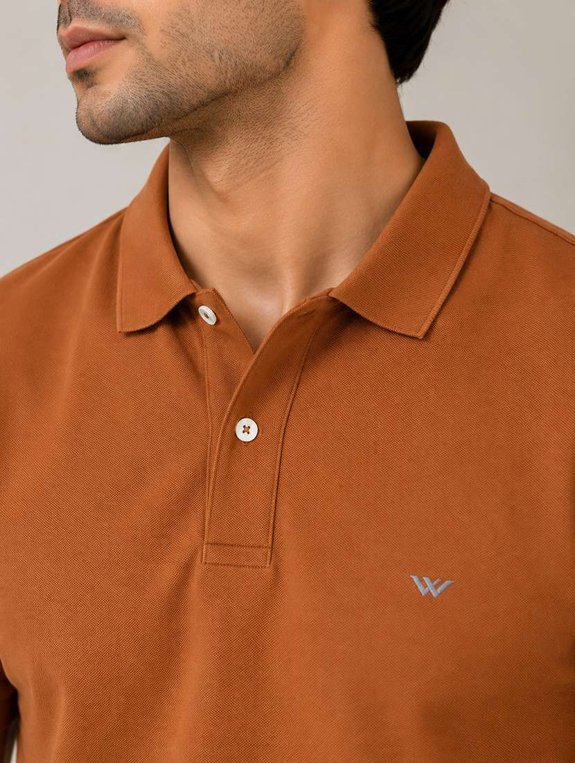 Men Solid Short Sleeve Regular Fit Polo T-shirt - 22499884 -  Standard Image - 1