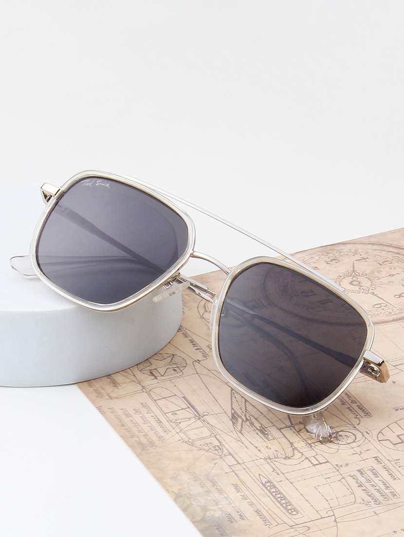 ted smith unisex candy green premium metal sunglasses with polarized lenses.
