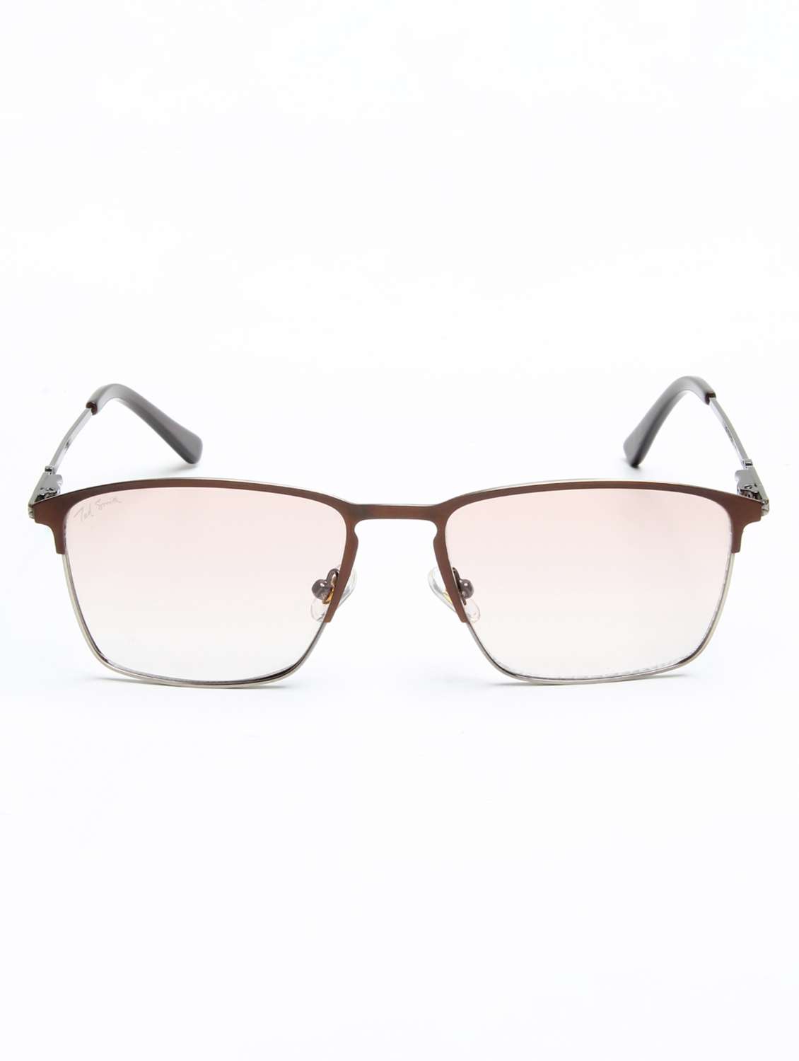Ted Smith Unisex Pink Lens & Brown Browline Sunglasses - 22499922 -  Standard Image - 1