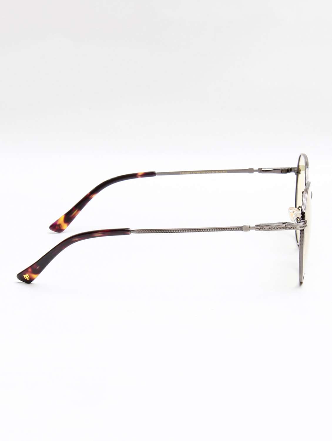 ted smith unisex brown lens & silver-toned round sunglasses with - 22499929 -  Standard Image - 4