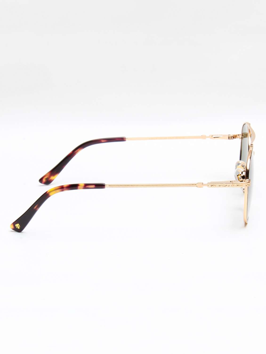 Ted Smith Unisex Green Lens & Gold-toned Aviator Sunglasses - 22499930 -  Standard Image - 4