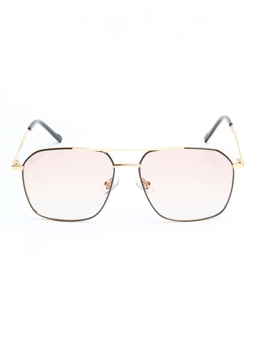 Ted Smith Unisex Pink Lens & Gold-toned Aviator Sunglasses With - 22499969 -  Standard Image - 1