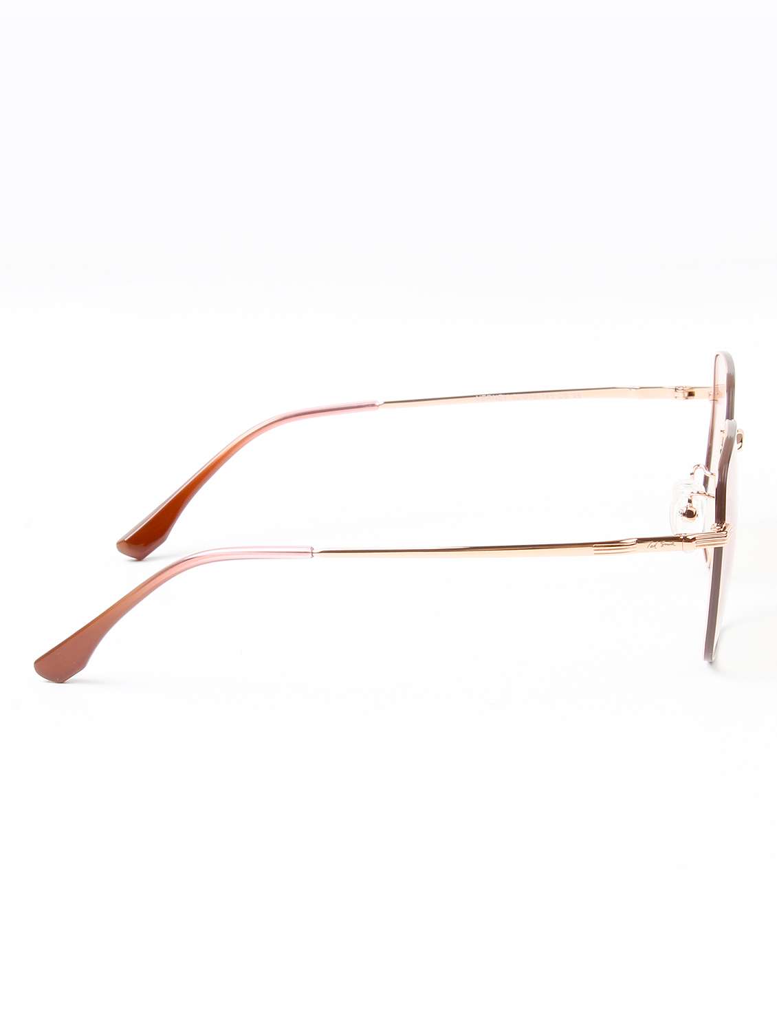 ted smith unisex square metal gold-brown graded sunglasses with polarized lenses - 22500006 -  Standard Image - 4