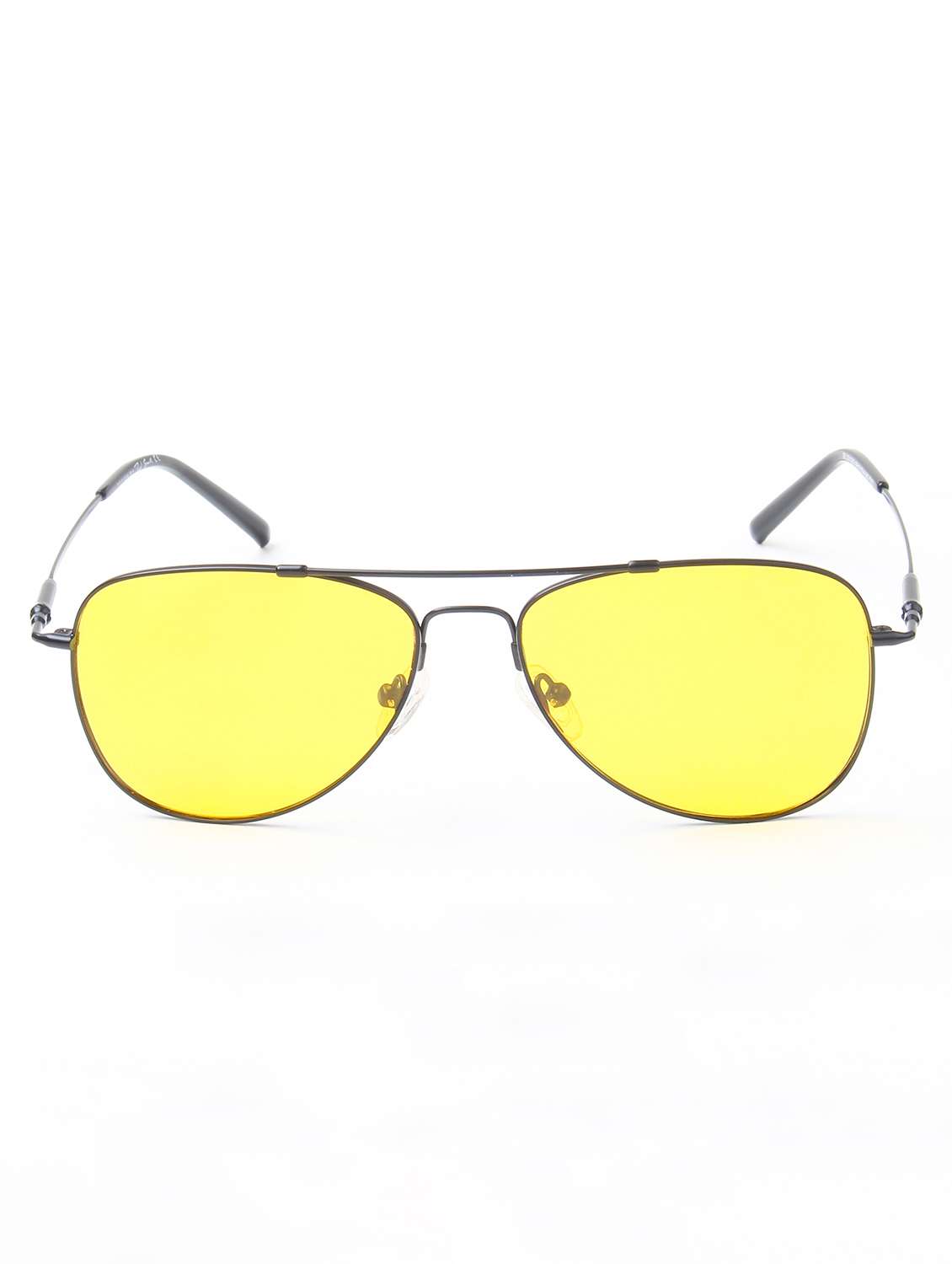 ted smith unisex aviator metal black-yellow sunglasses with polarized lenses - 22500014 -  Standard Image - 1
