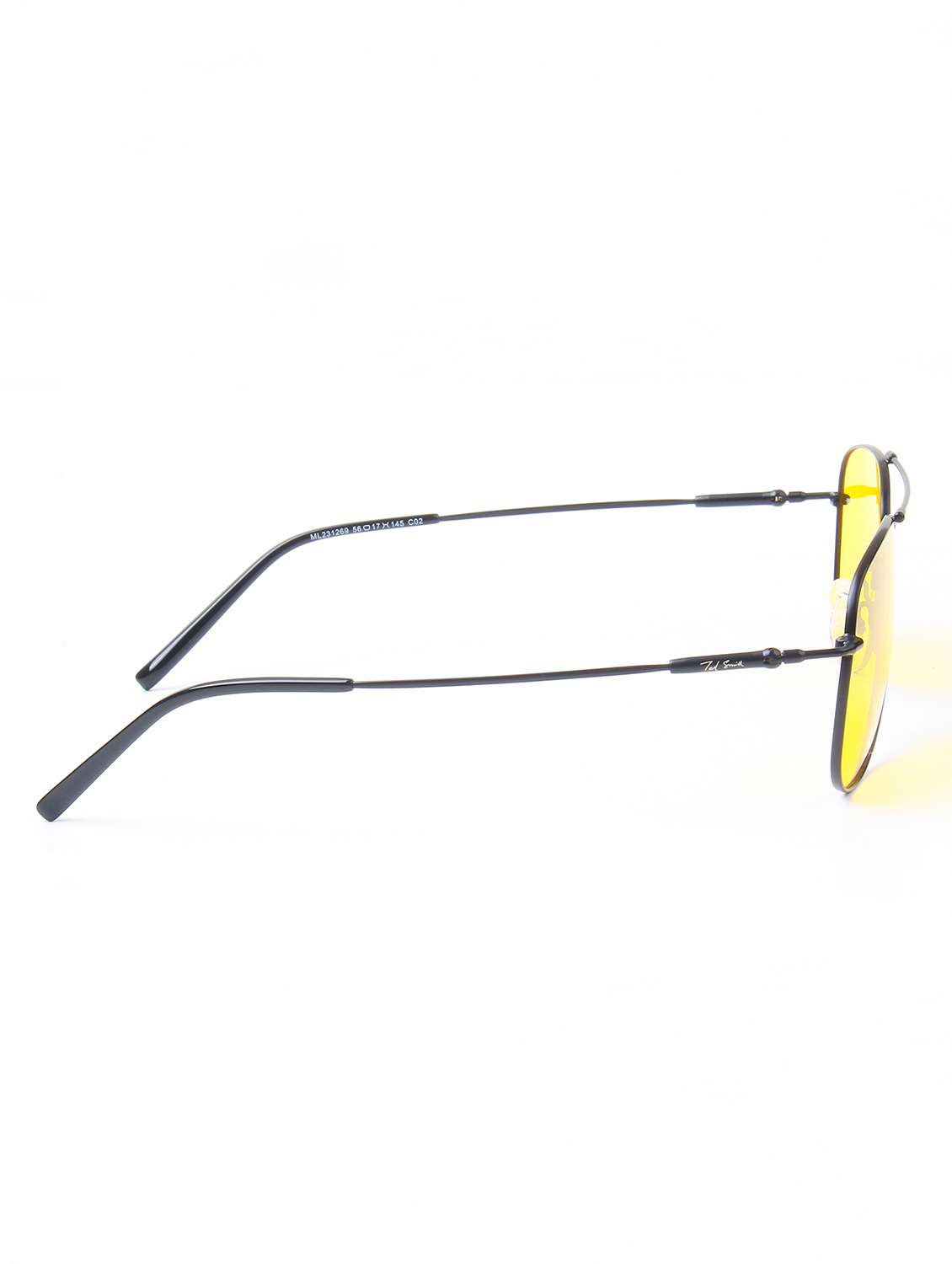ted smith unisex aviator metal black-yellow sunglasses with polarized lenses - 22500014 -  Standard Image - 4
