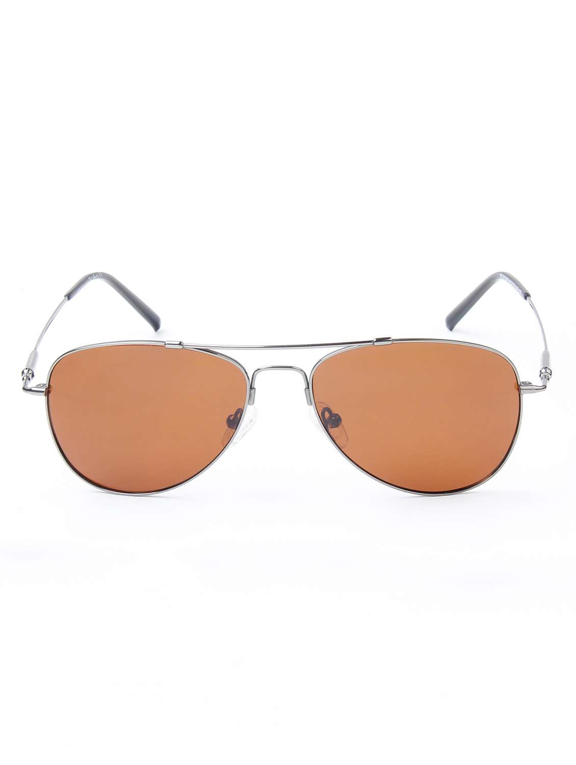 ted smith unisex aviator metal gunmetal-brown sunglasses with polarized lenses - 22500015 -  Standard Image - 1