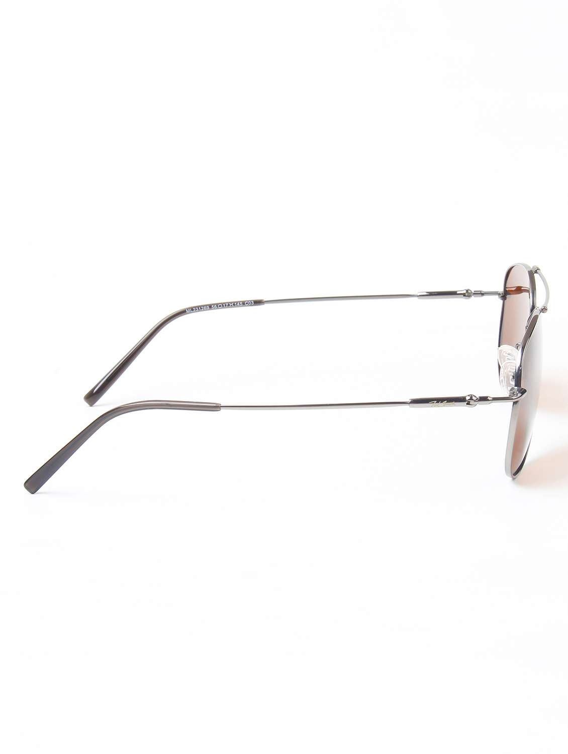 ted smith unisex aviator metal gunmetal-brown sunglasses with polarized lenses - 22500015 -  Standard Image - 4