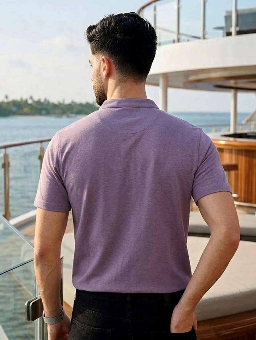 men solid short sleeve regular fit t-shirt - 22500040 -  Standard Image - 4