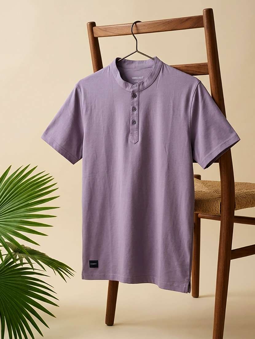 men solid short sleeve regular fit t-shirt - 22500053 -  Standard Image - 4