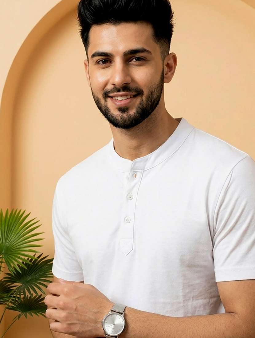 men solid short sleeve regular fit t-shirt - 22500056 -  Standard Image - 1