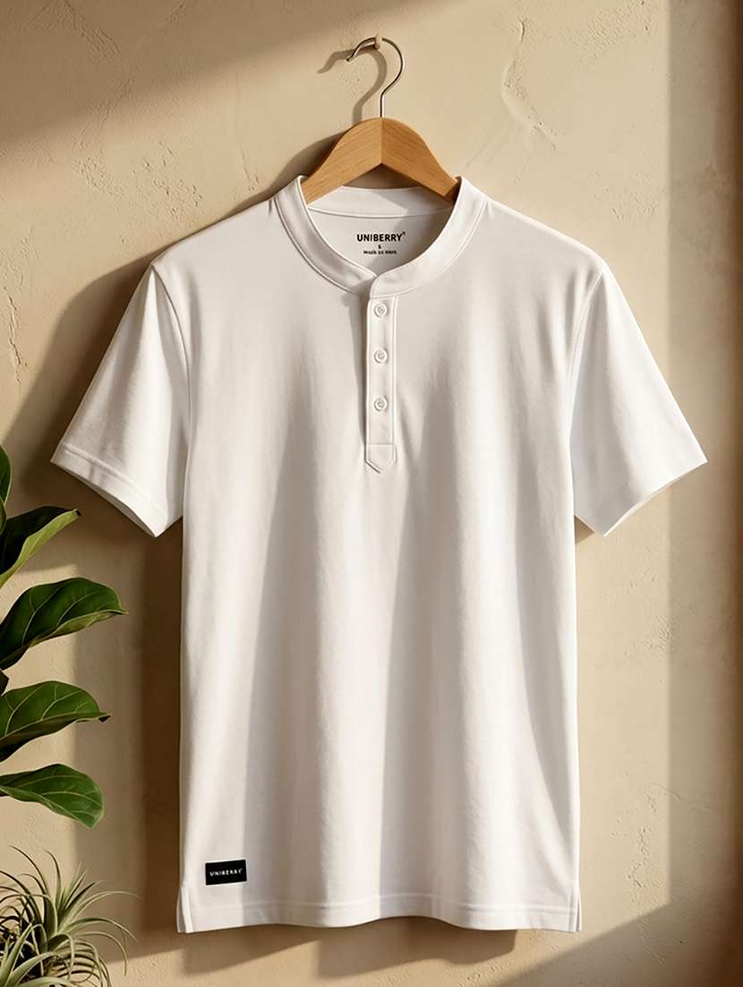men solid short sleeve regular fit t-shirt - 22500056 -  Standard Image - 4
