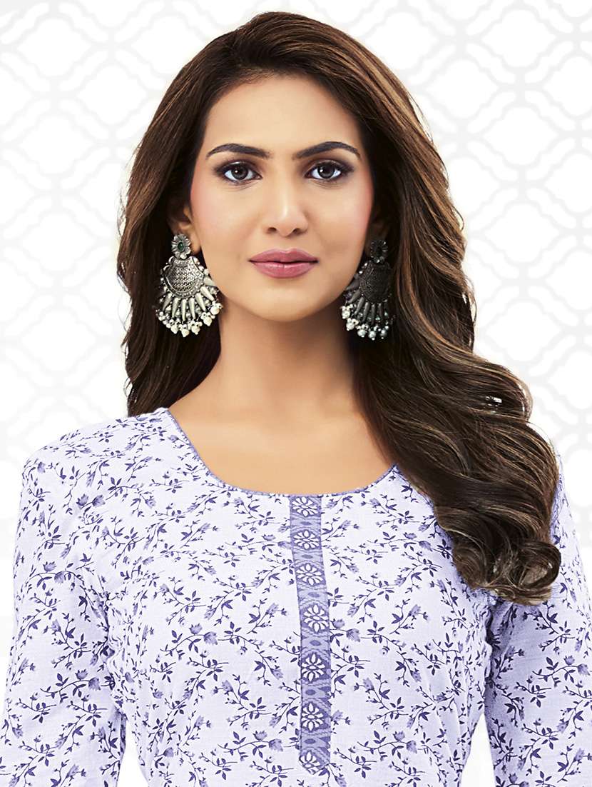 women printed three quarter sleeve kurta patiala with dupatta set - 22500100 -  Standard Image - 1