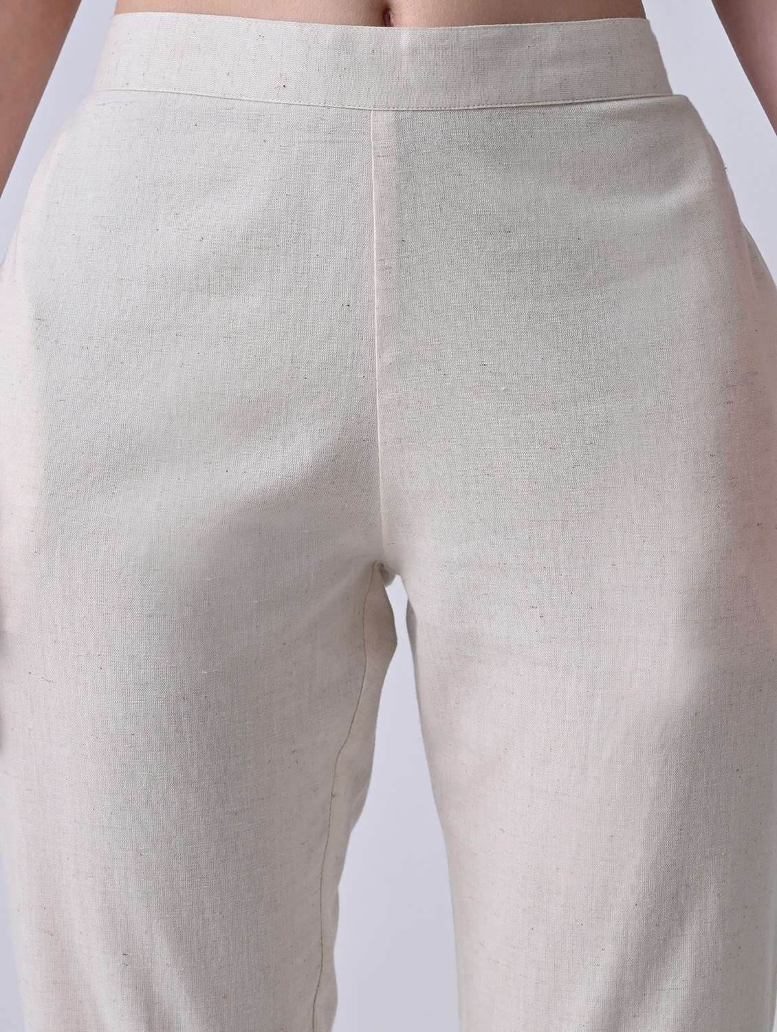 women solid mid rise tapered pant - 22500104 -  Standard Image - 1