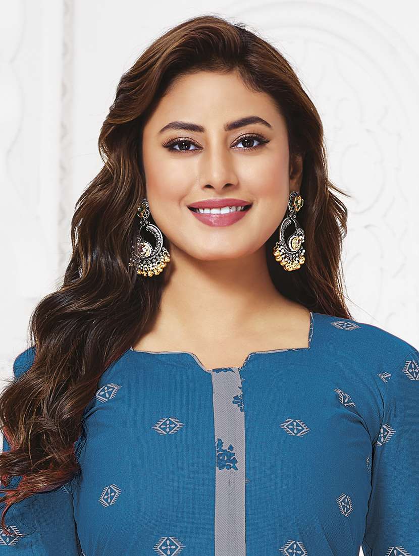 Women Printed Three Quarter Sleeve Kurta Patiala With Dupatta Set - 22500160 -  Standard Image - 1