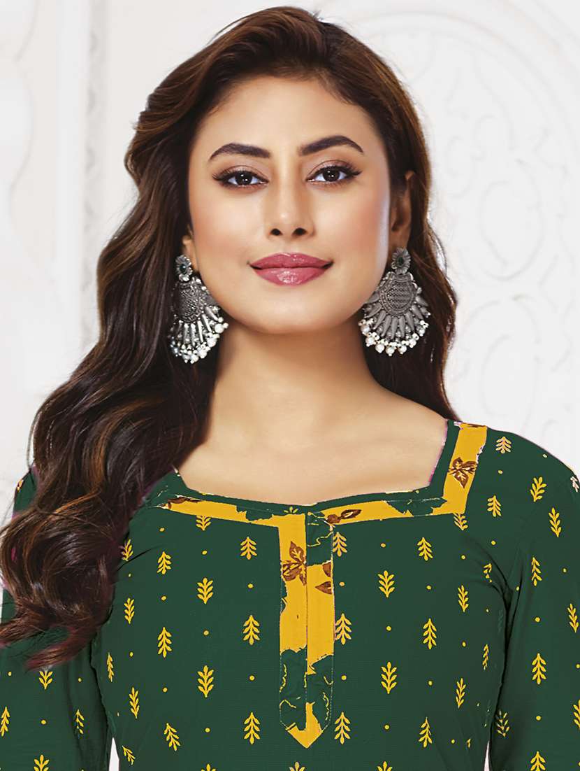 women printed three quarter sleeve kurta patiala with dupatta set - 22500163 -  Standard Image - 1