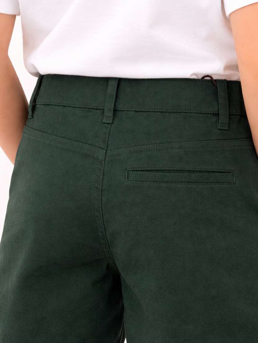 boys solid mid rise chinos casual trouser - 22500258 -  Standard Image - 4