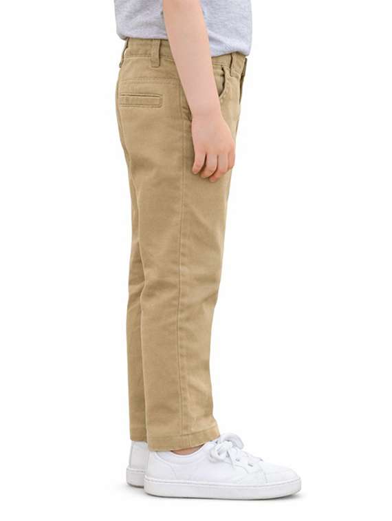 boys solid mid rise chinos casual trouser - 22500259 -  Standard Image - 1