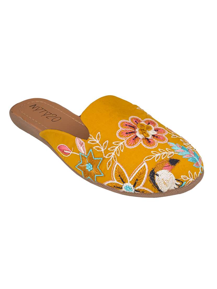 women embroidered slip on mules - 22500276 -  Standard Image - 1