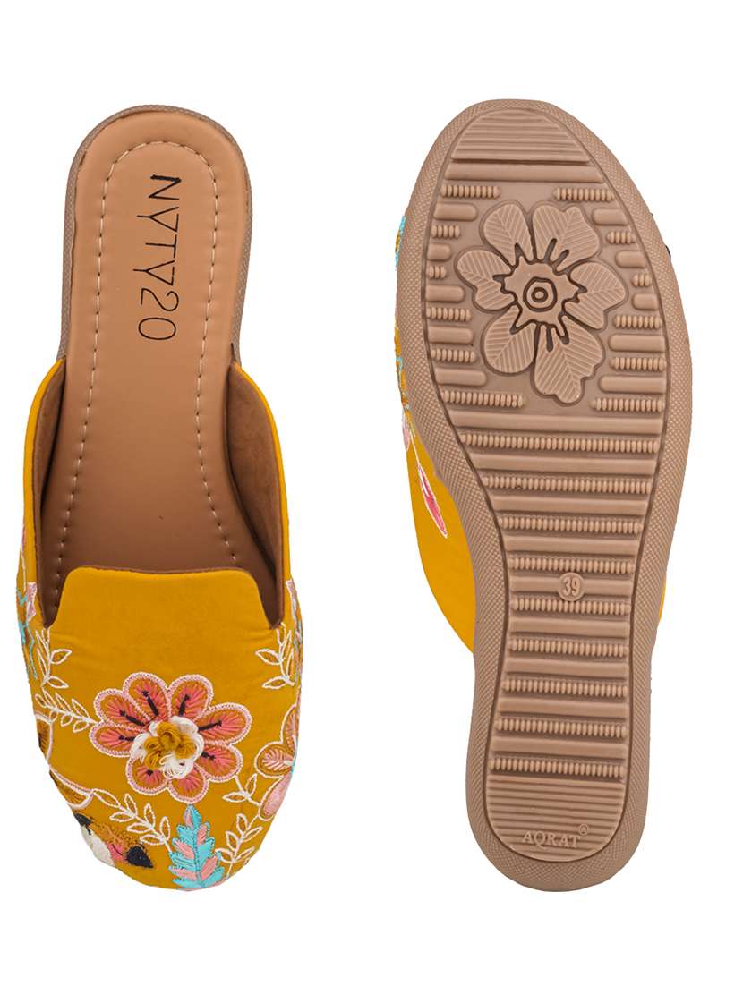 women embroidered slip on mules - 22500276 -  Standard Image - 4