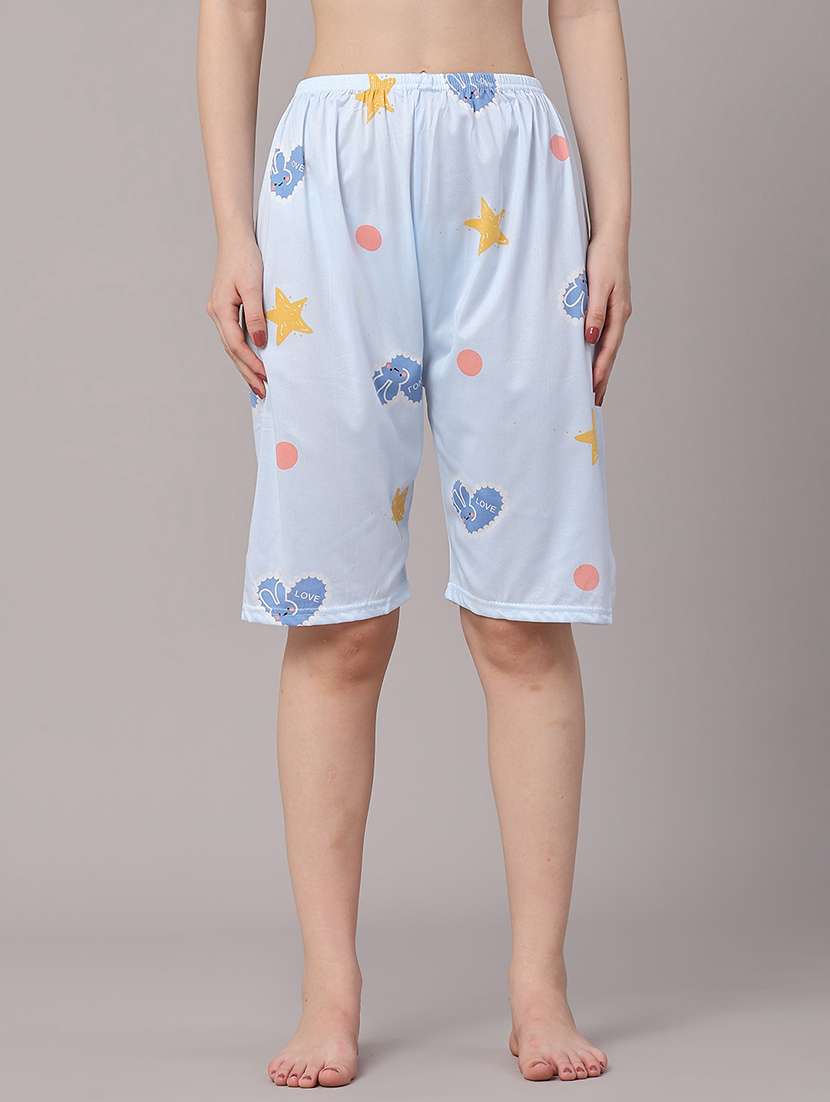 women printed round neck top and shorts set - 22500998 -  Standard Image - 4