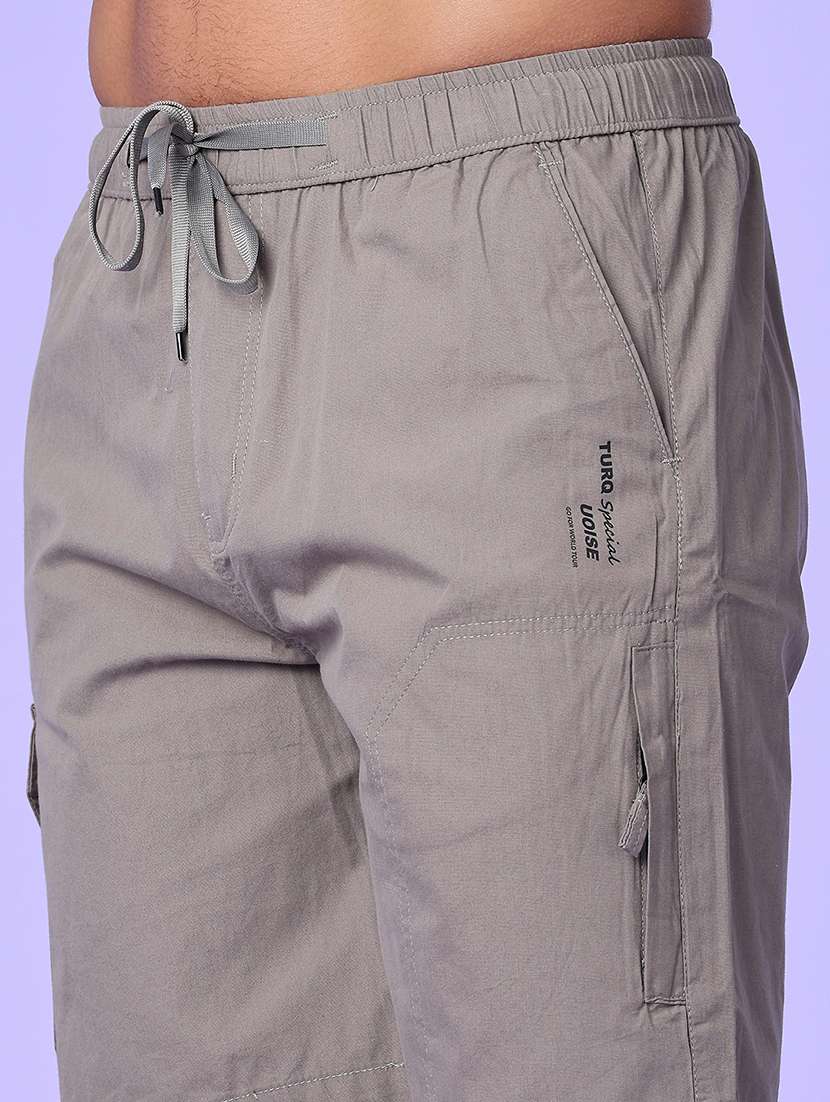 men solid mid rise regular fit cargo shorts - 22501049 -  Standard Image - 1