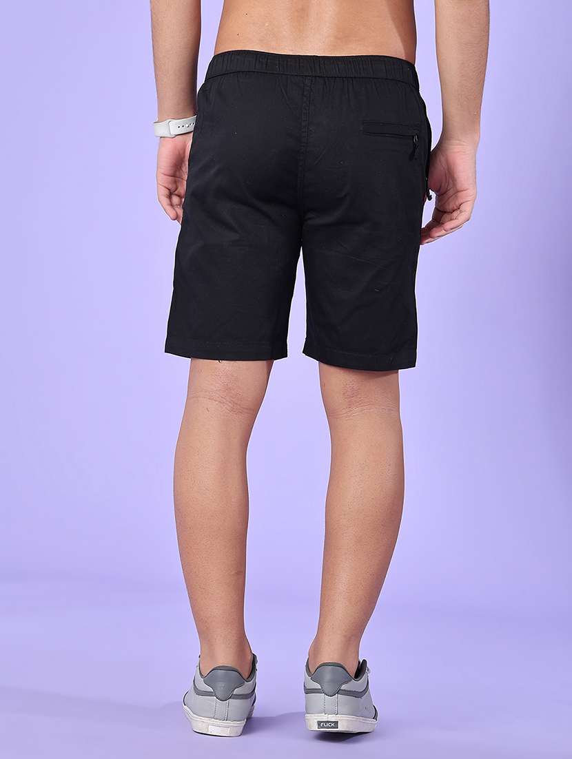 men solid mid rise regular fit shorts - 22501061 -  Standard Image - 4