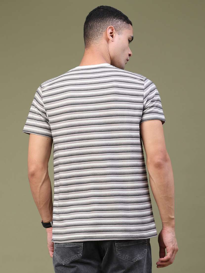 Men Striped Short Sleeve Regular Fit T-shirt - 22501383 -  Standard Image - 4