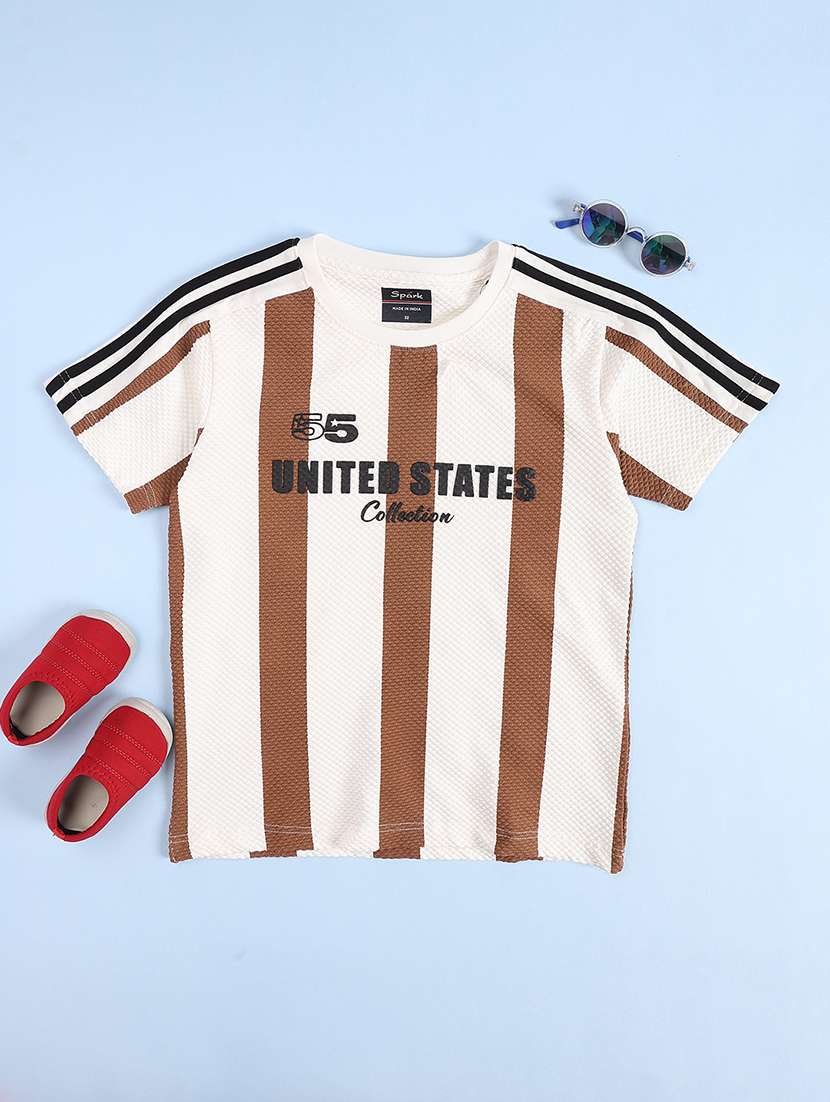Boys Striped Short Sleeve T-shirt - 22501447 -  Standard Image - 1