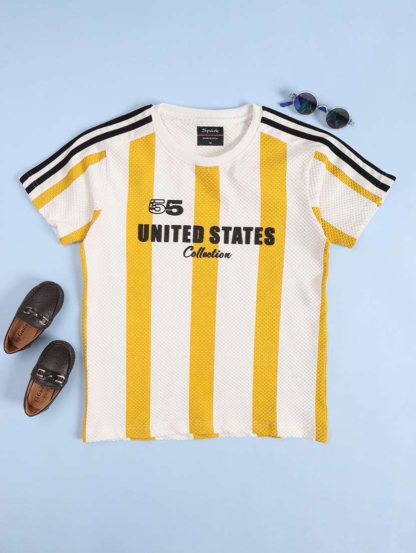 Boys Striped Short Sleeve T-shirt - 22501449 -  Standard Image - 1