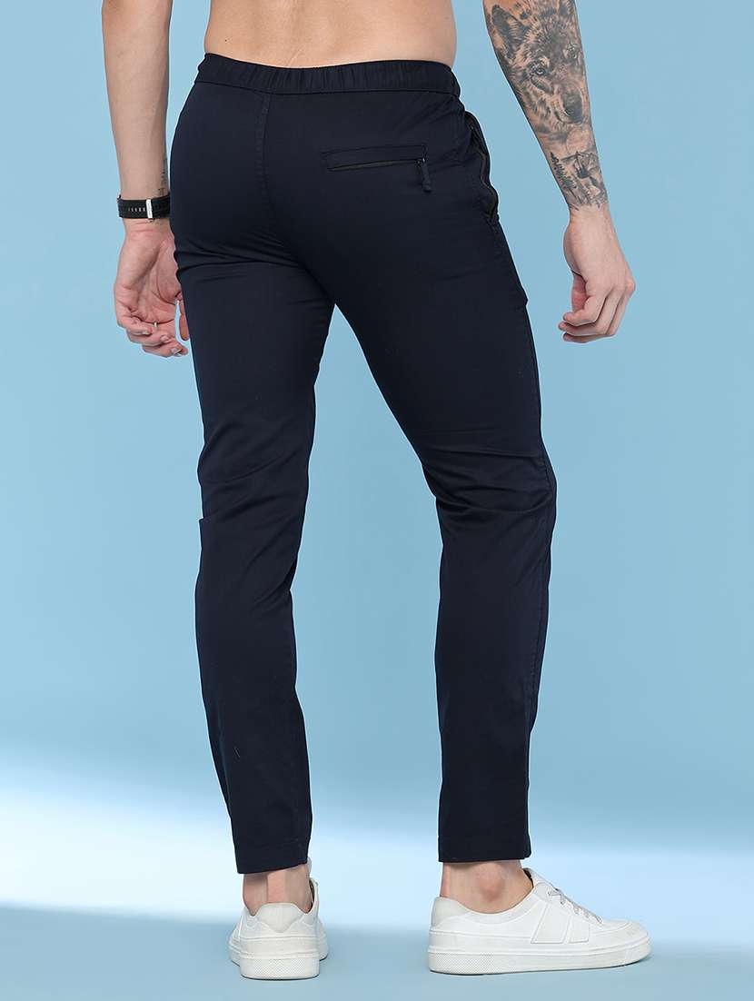 Men Solid Mid Rise Flat Front Trouser - 22501710 -  Standard Image - 4