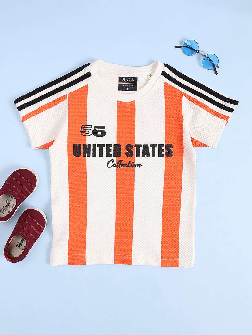 Boys Striped Short Sleeve T-shirt - 22501736 -  Standard Image - 1