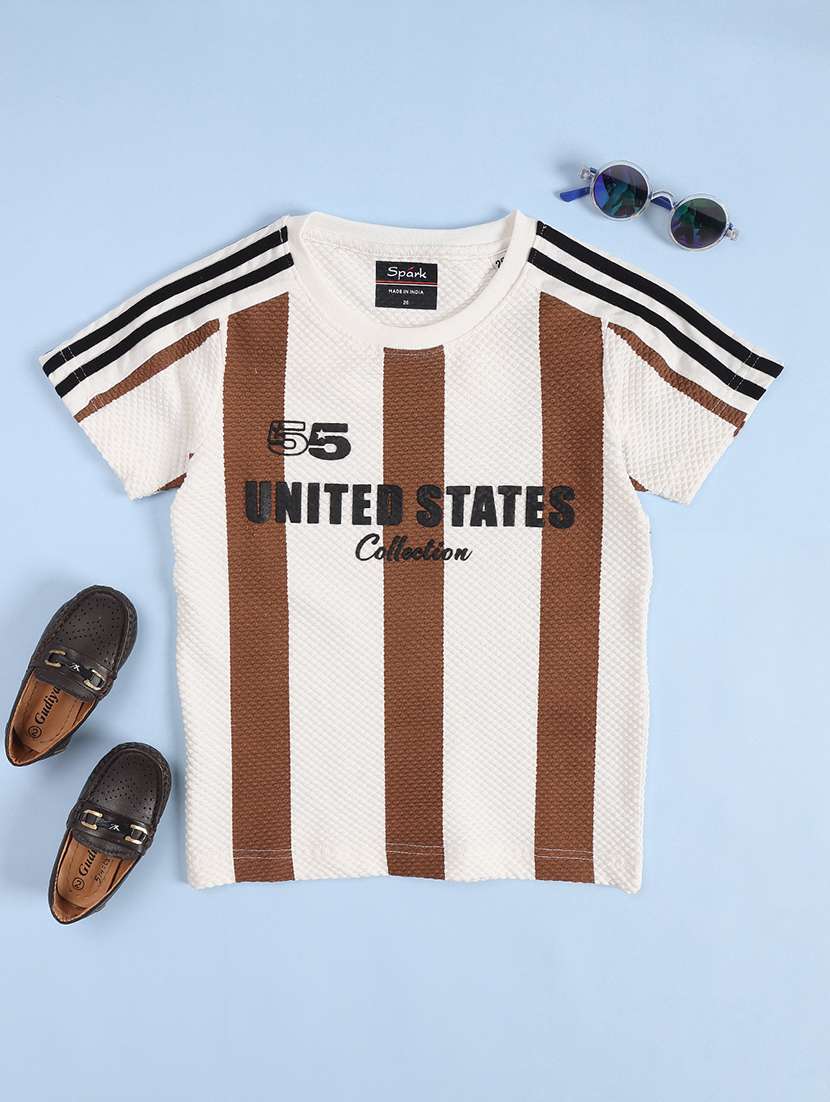 Boys Striped Short Sleeve T-shirt - 22501737 -  Standard Image - 1