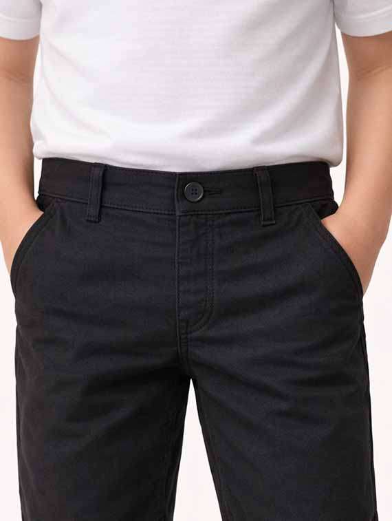 men solid mid rise slim fit trouser - 22501764 -  Standard Image - 1