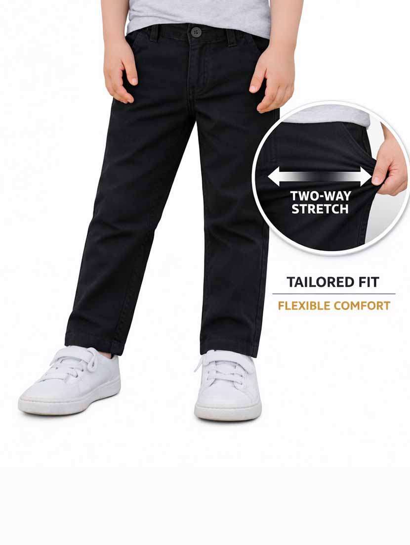 men solid mid rise slim fit trouser - 22501764 -  Standard Image - 4