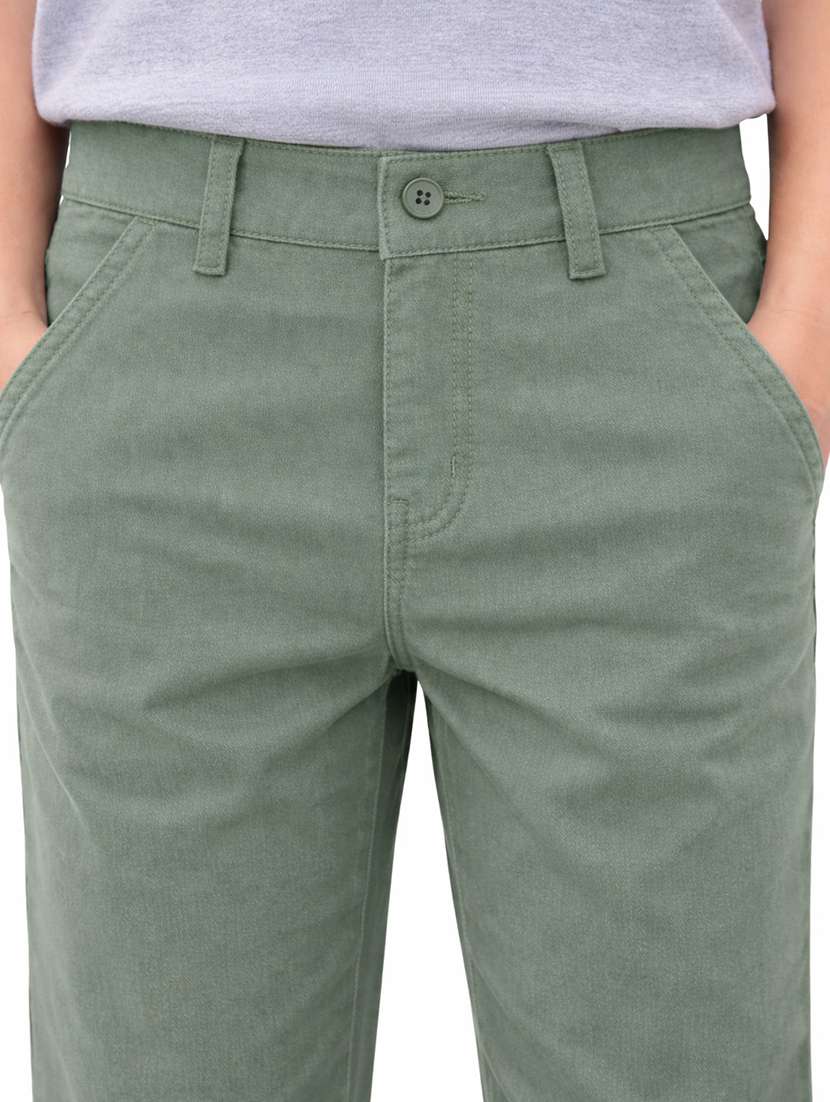 men solid mid rise slim fit trouser - 22501766 -  Standard Image - 1