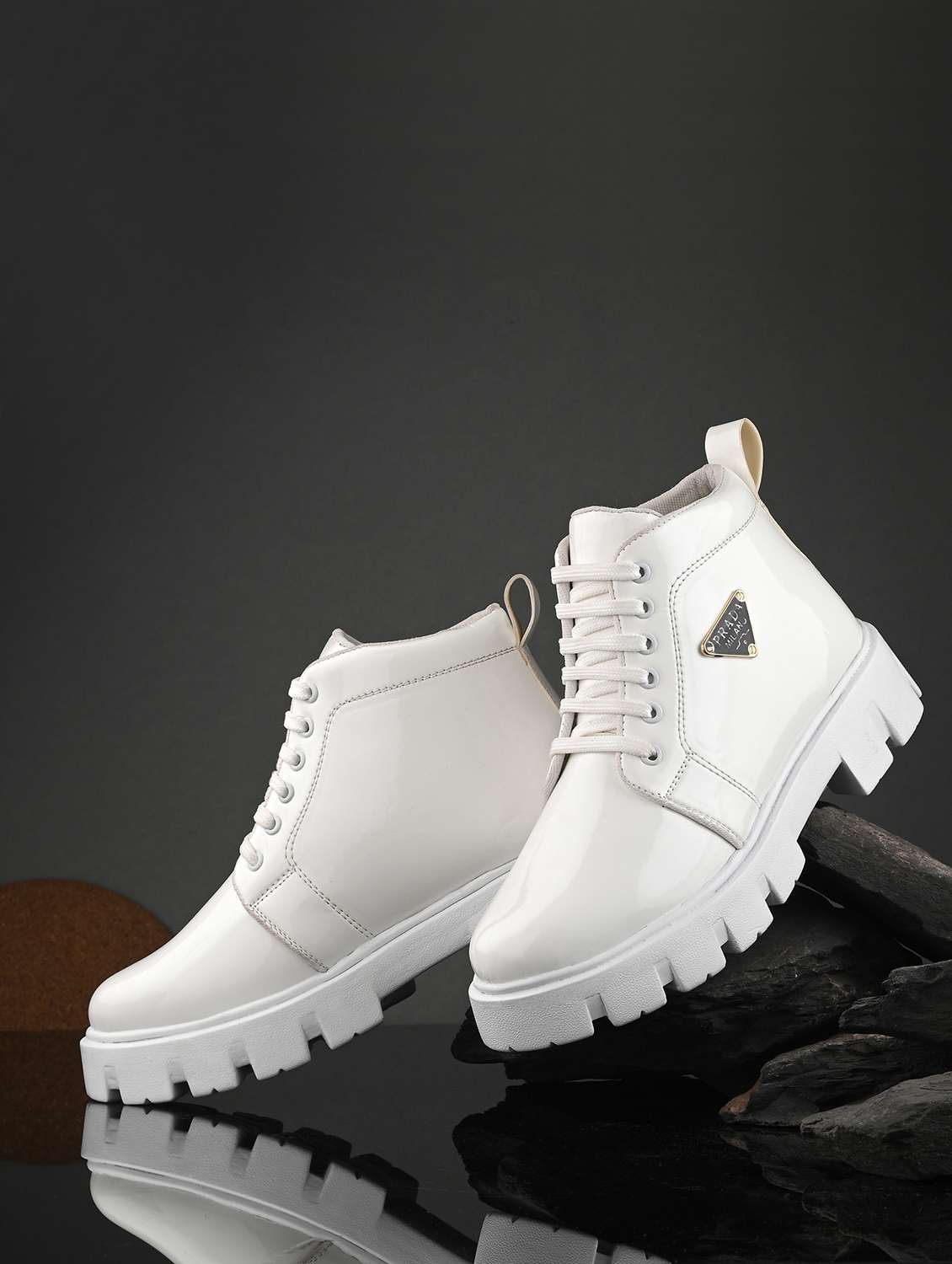 men white lace up boot - 22501870 -  Standard Image - 1
