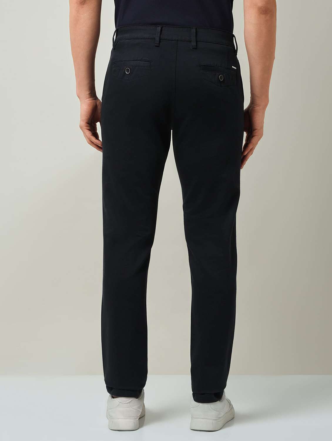 men solid mid rise chinos casual trouser - 22501902 -  Standard Image - 4