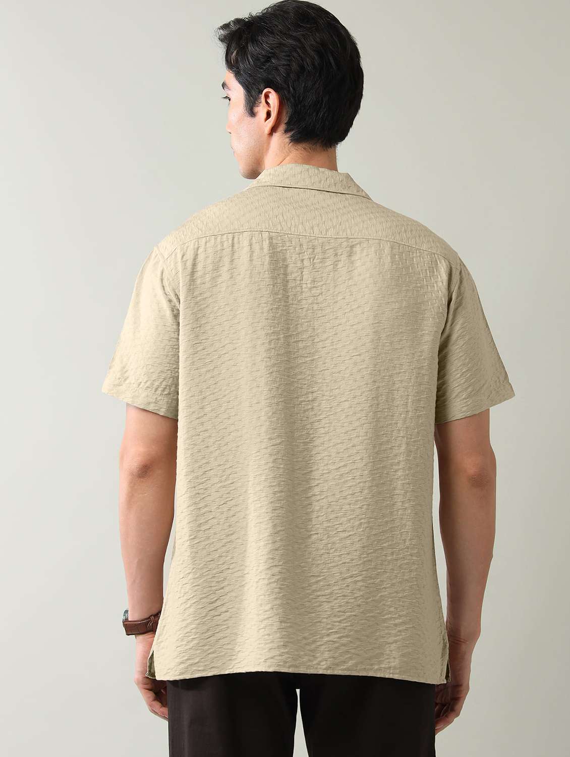 men self design short sleeve regular fit casual shirt - 22501919 -  Standard Image - 4
