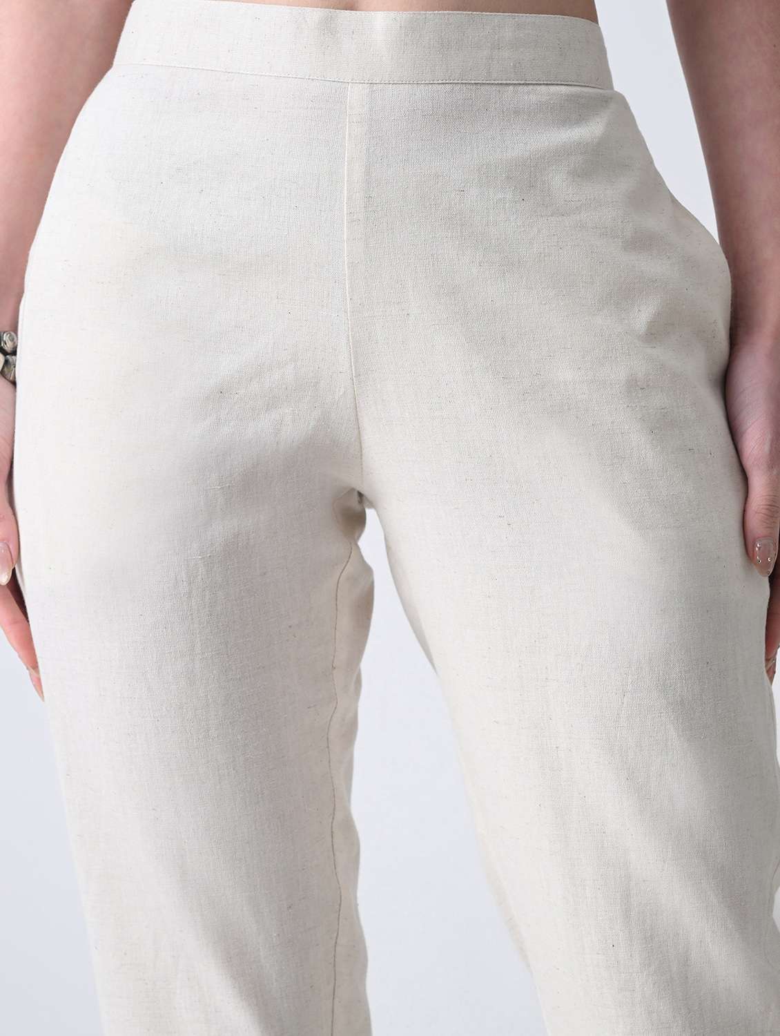 Women Solid Mid Rise Tapered Pant - 22501997 -  Standard Image - 1