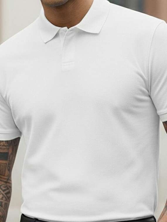 men solid short sleeve regular fit polo t-shirt - 22502029 -  Standard Image - 1