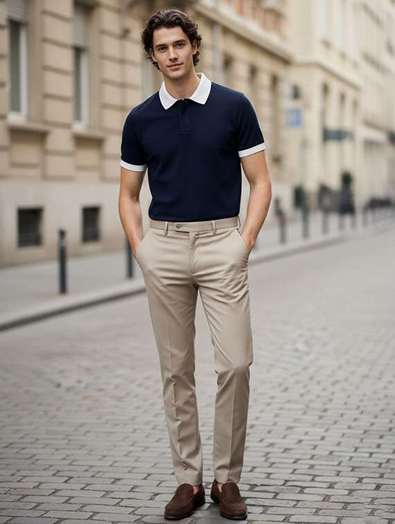 men solid short sleeve regular fit polo t-shirt - 22502030 -  Standard Image - 4