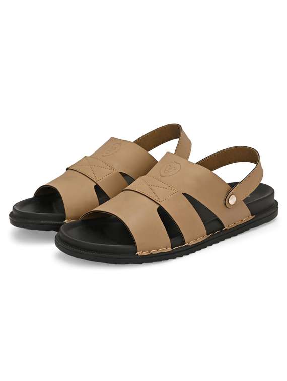 men solid back strap sandal - 22502102 -  Standard Image - 1