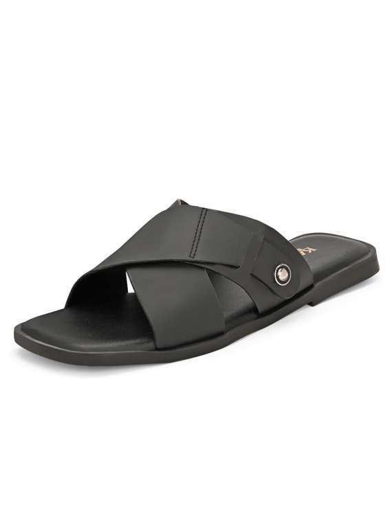 men black slip on sandal - 22502106 -  Standard Image - 1